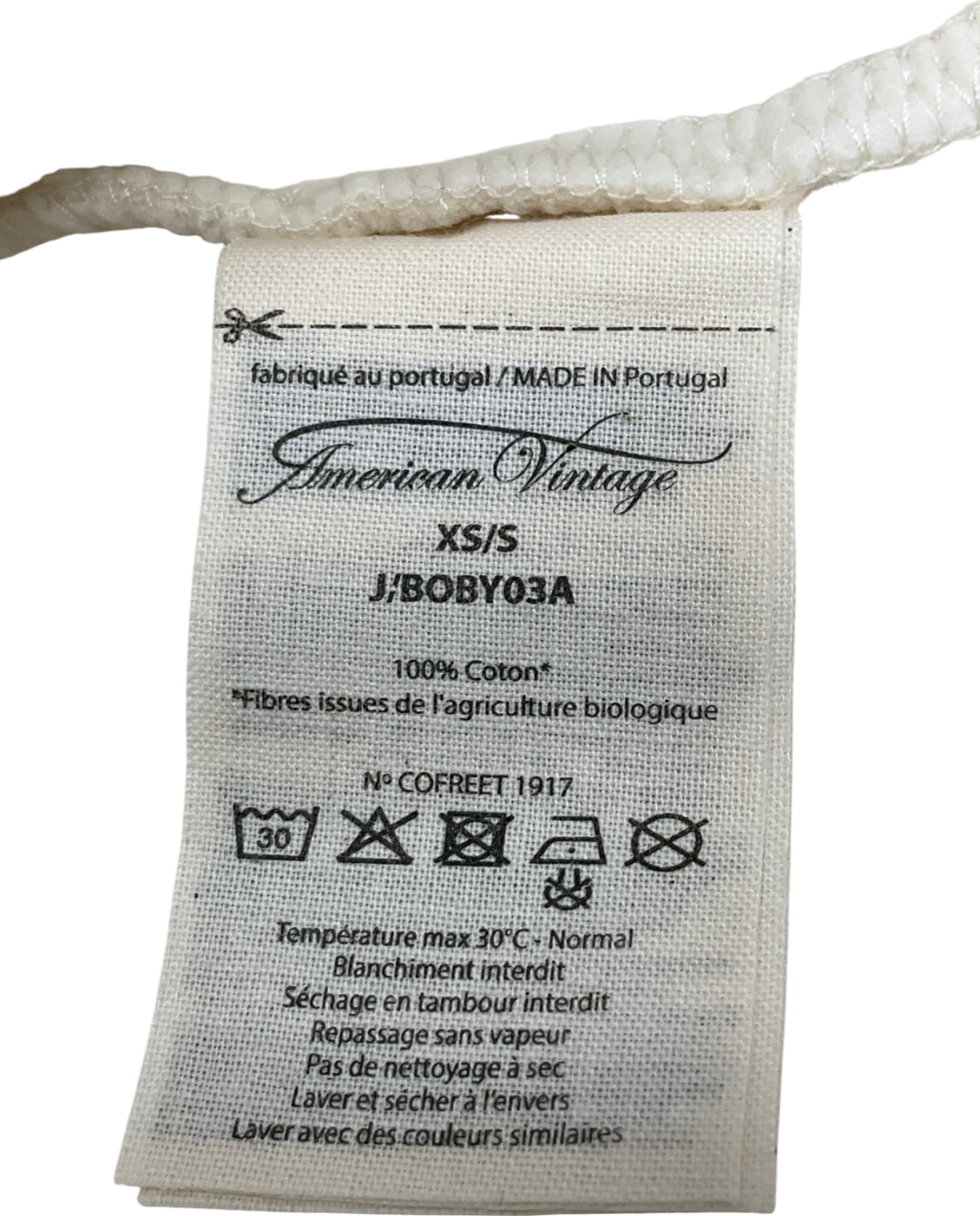 American Vintage Cream Boucle 2-piece Bobypark Organic Cotton Sweatshirt With Crew Neck And Joggers UK XS/S