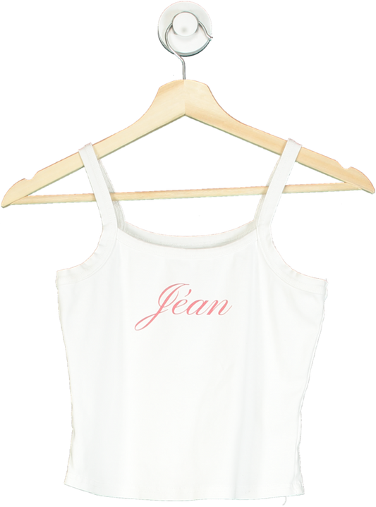 With Jéan White Spaghetti Strap Top UK S