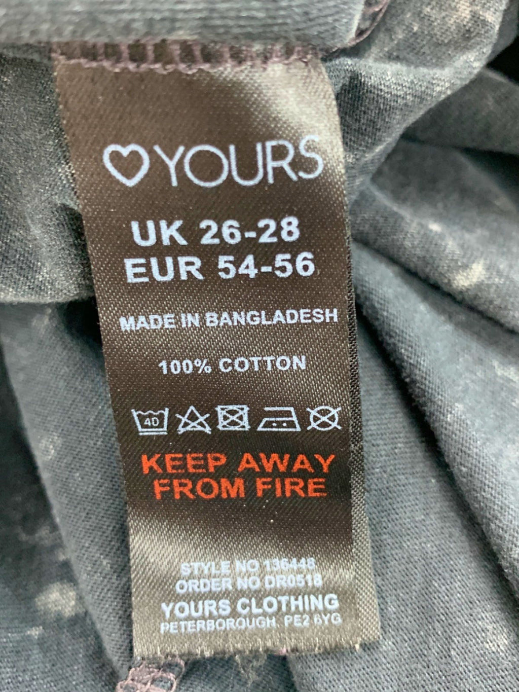 Yours Black V-Neck Sleeveless Swing Dress UK 26-28