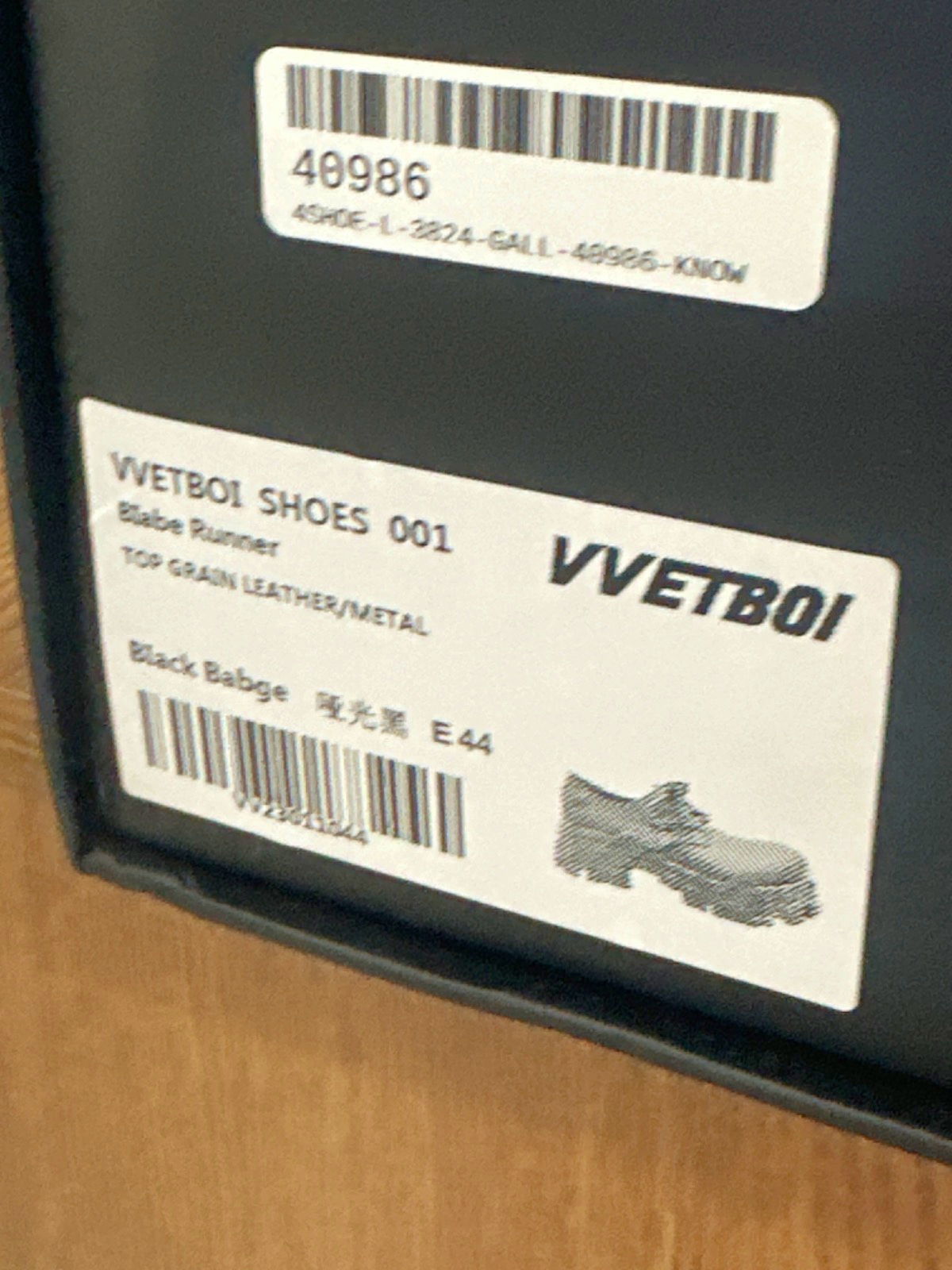 VVETBOI Black Blade Runner Shoes UK 10 EU 44