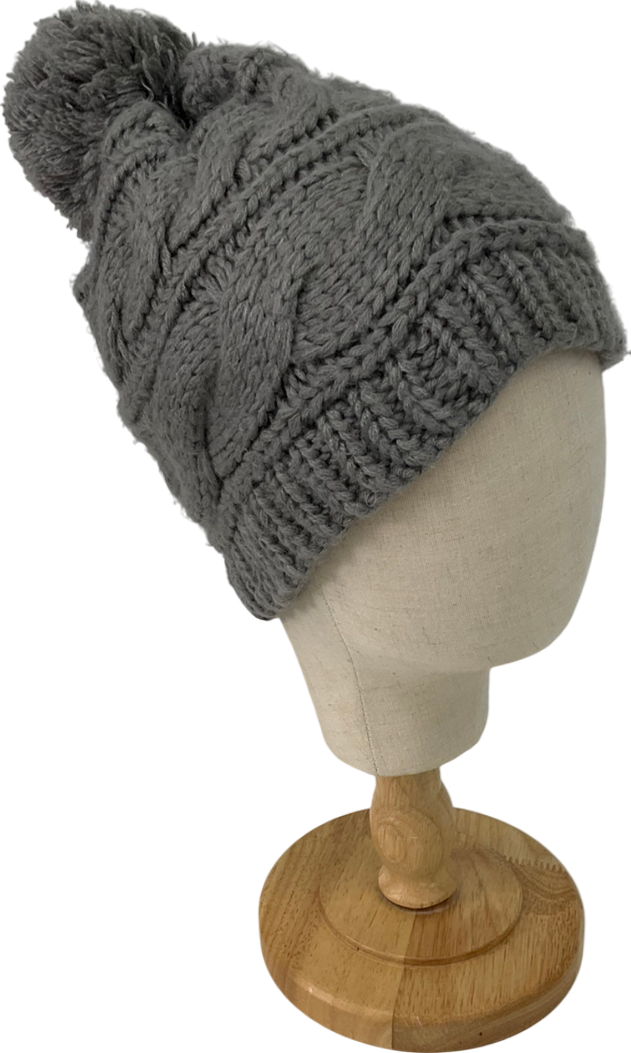 The North Face Grey Cable Knit Beanie One Size