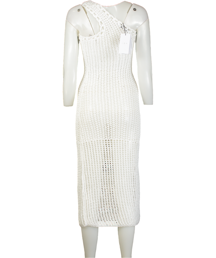 IRO White Widdy One-shoulder Knitted Dress UK XS