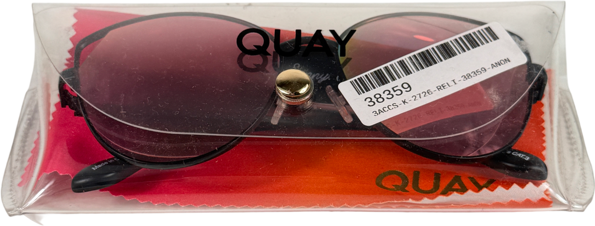 QUAY Blue Get Down 125 Sunglasses in Case
