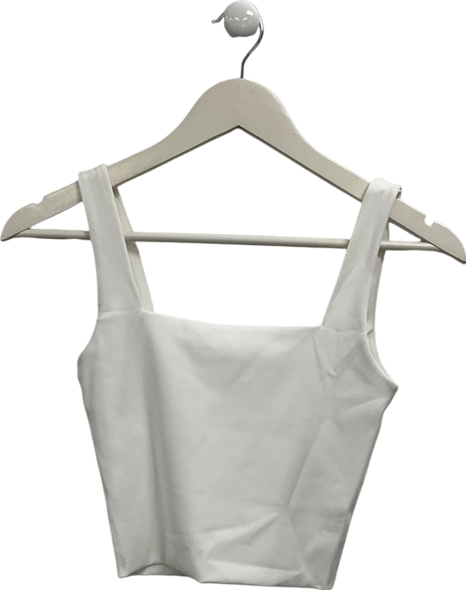 Klayd White Square Neck Tank Top UK XS