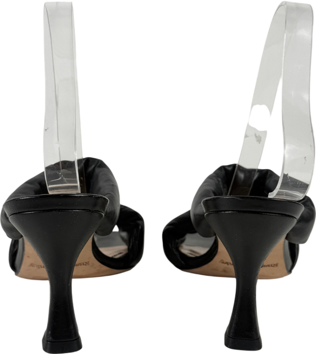 Russell & Bromley Black Cocktail Puff Strap Mule UK 6 EU 39 👠