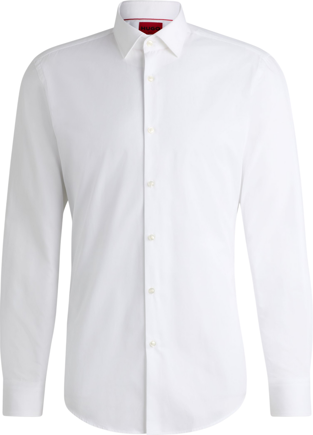 HUGO BOSS White Slim-fit Easy Iron Shirt Chest 43"/Neck 17" UK XL