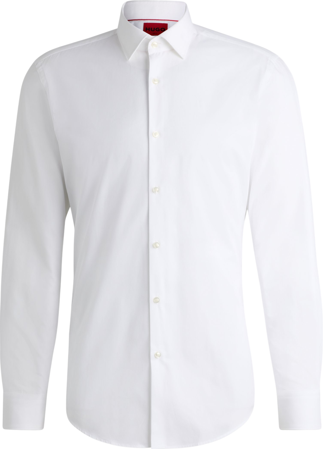 HUGO BOSS White Slim-fit Easy Iron Shirt Chest 43"/Neck 17" UK XL
