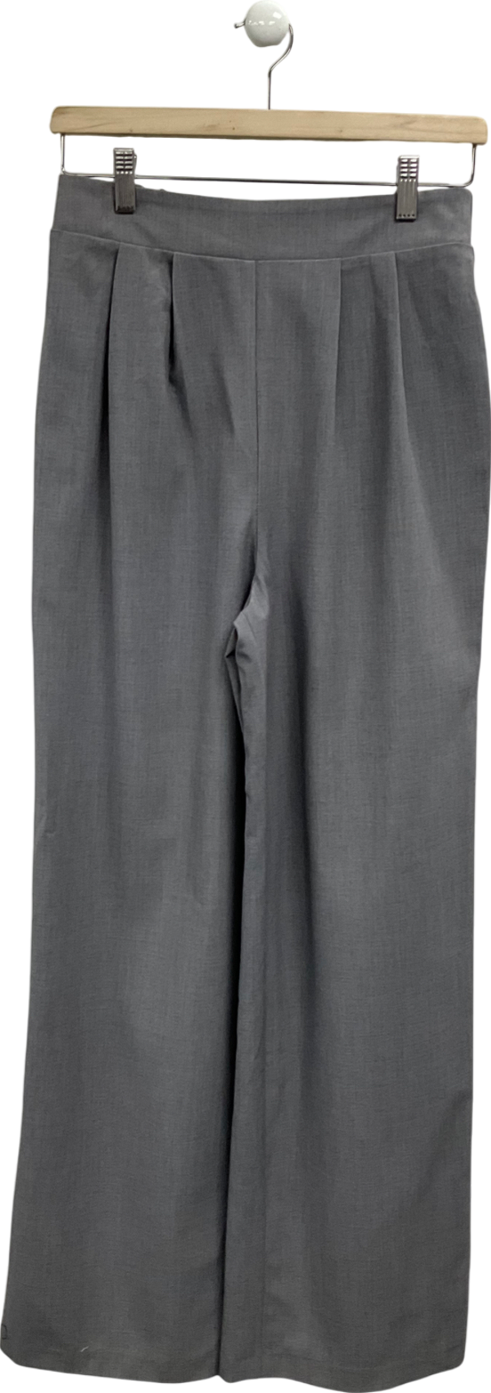 New Look Grey Tall Marl Wide Leg Trousers UK 8