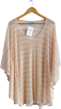 Melissa Odabash Pink Blush Ink Crochet Knit Cover Up One Size