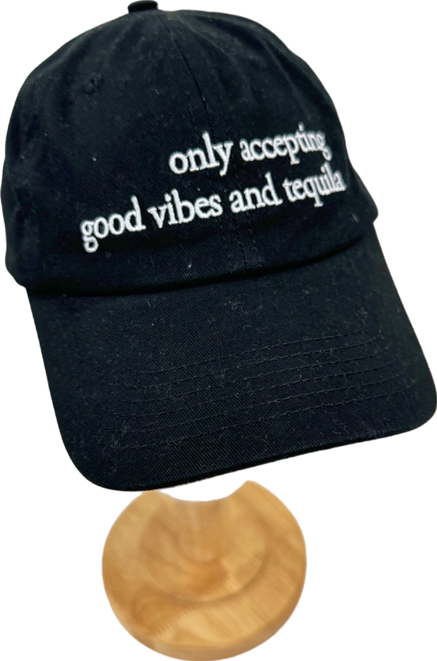 Los Sundays Black 'Only Accepting Good Vibes and Tequila' Cap One Size