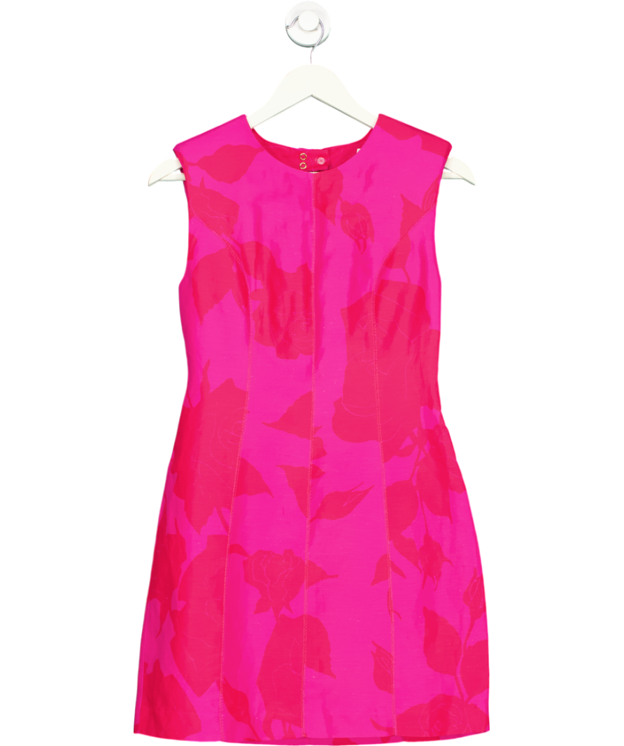 Aje Pink Cove Pendant Mini Dress UK 6