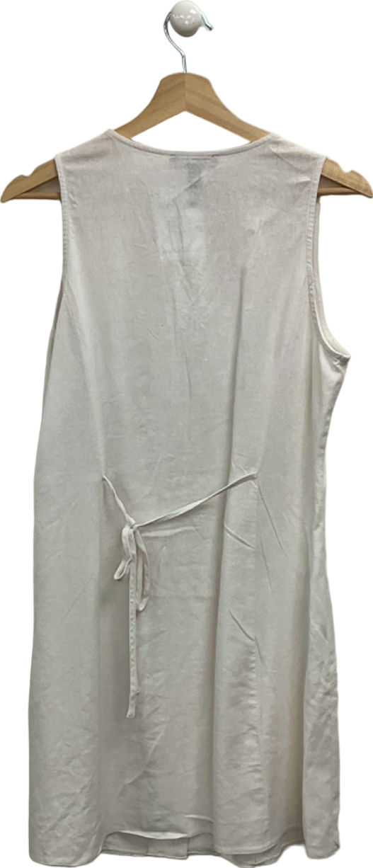 New Look White Button-Down Sleeveless Dress UK 12