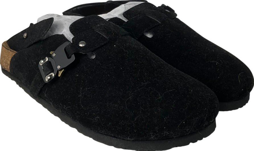 boohooMan Black Faux Suede Mule UK 9 EU 43 👞