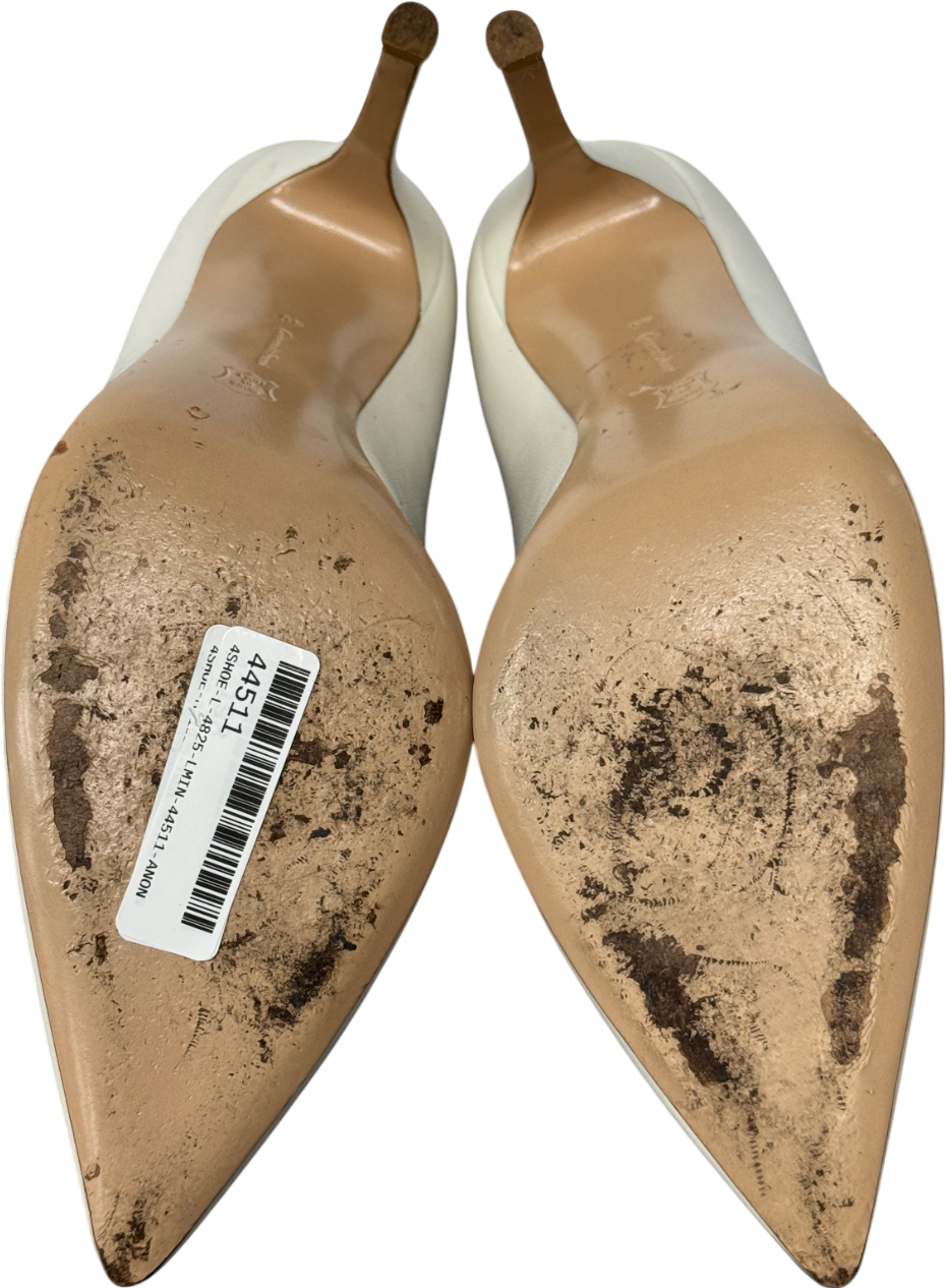 Gianvito Rossi White Gianvito 105 Iconic Stiletto Heel Shoes UK 7 EU 40 👠