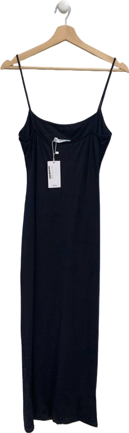 Mango Black Strappy Midi Dress UK M