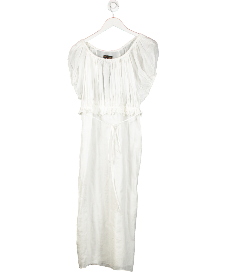 Vivienne Westwood White Cotton Midi Dress UK 10