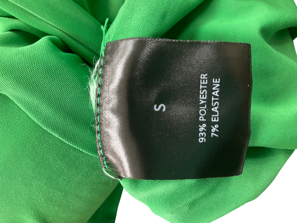 Noughts & Kisses Green Stretch Shoulder Pad Top UK S