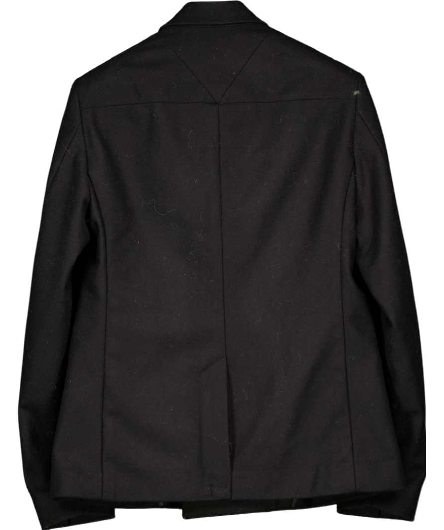 Represent Black Double Breasted Wool Blend Jacket UK XS