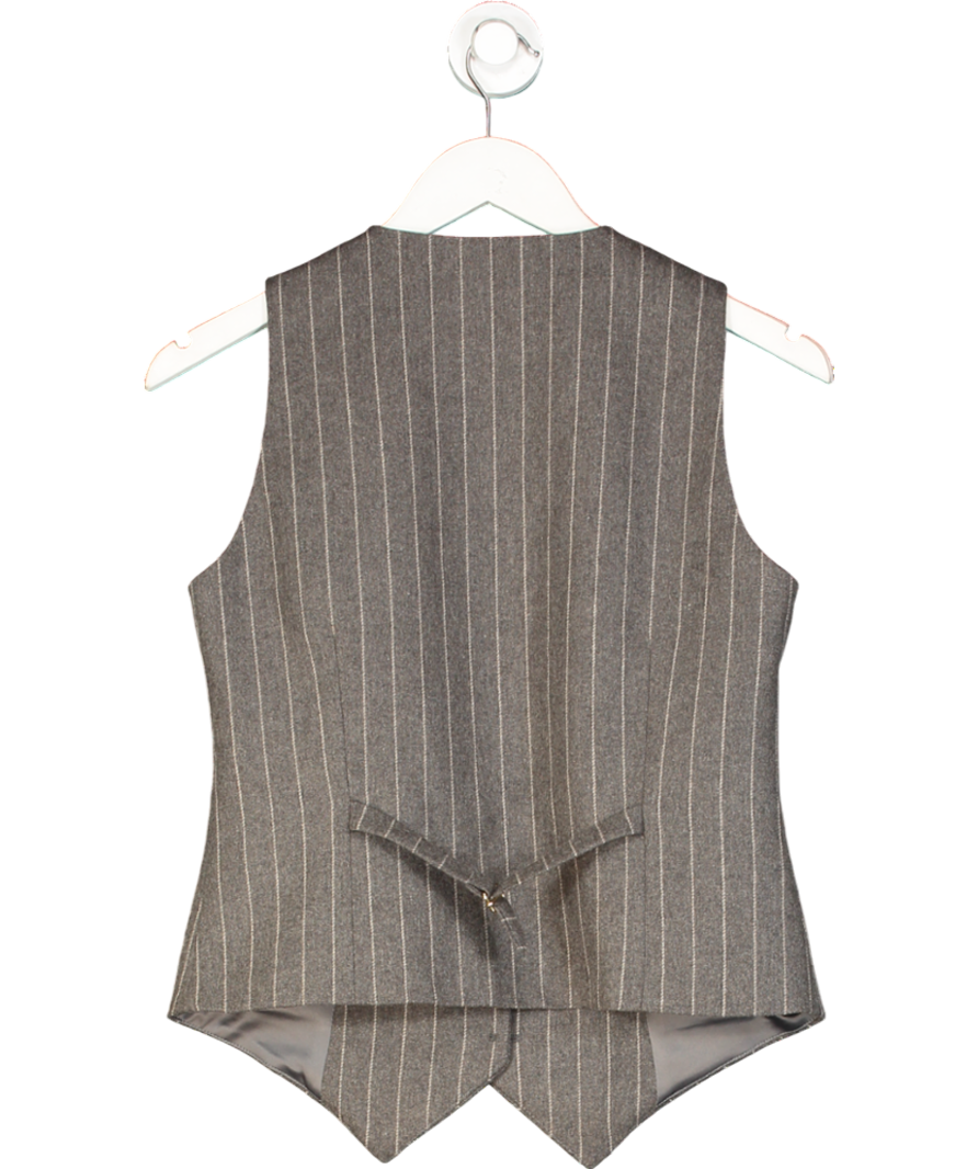 Holland Cooper Hampton Waistcoat Soft Grey Pinstripe UK 10