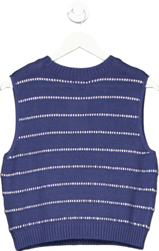 ASOS Navy Striped Knit Vest UK S