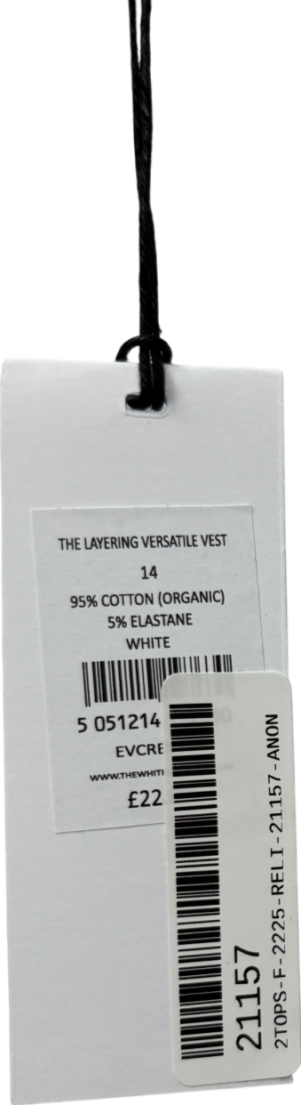 The White Company White Layering Versatile Vest UK 14