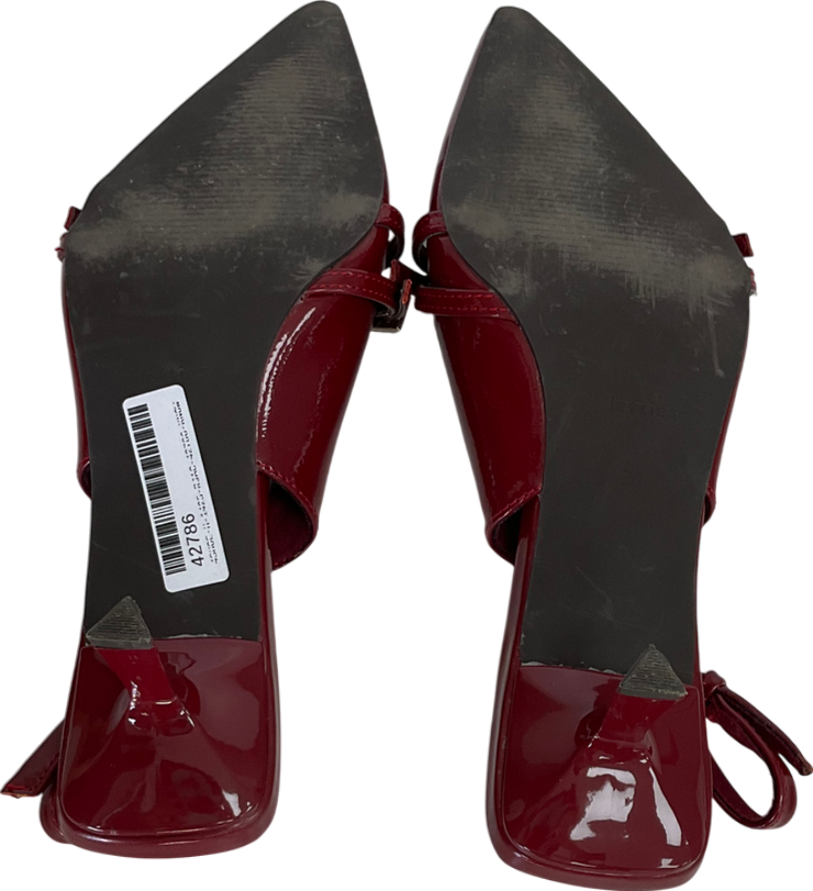 lefties Red High Heels With Buckles UK 6 EU 39 👠