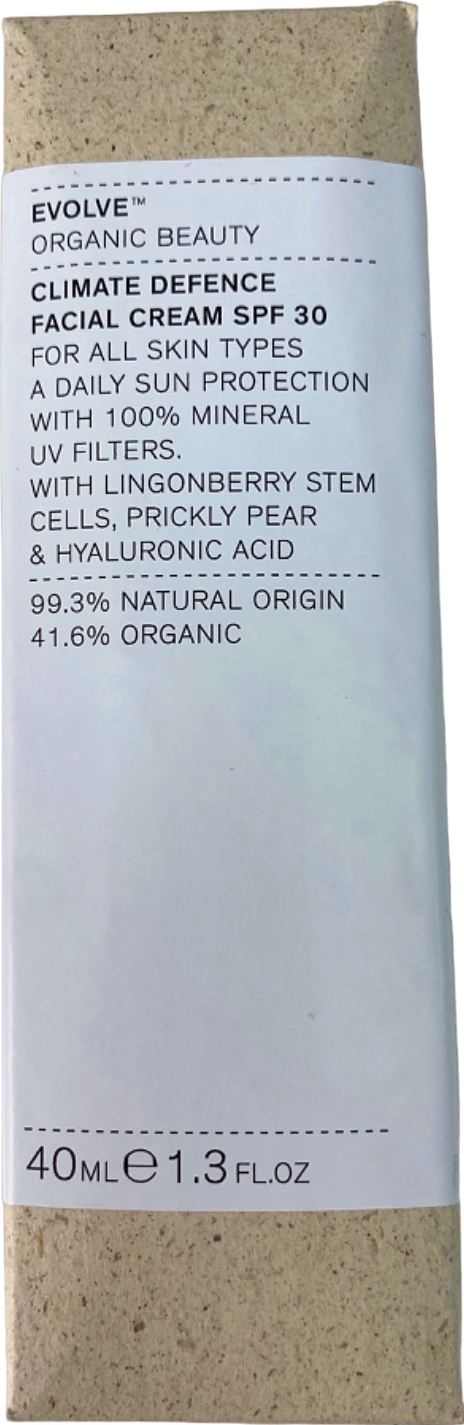 Evolve Organic Beauty Climate Defence Facial Cream SPF 30 40ml