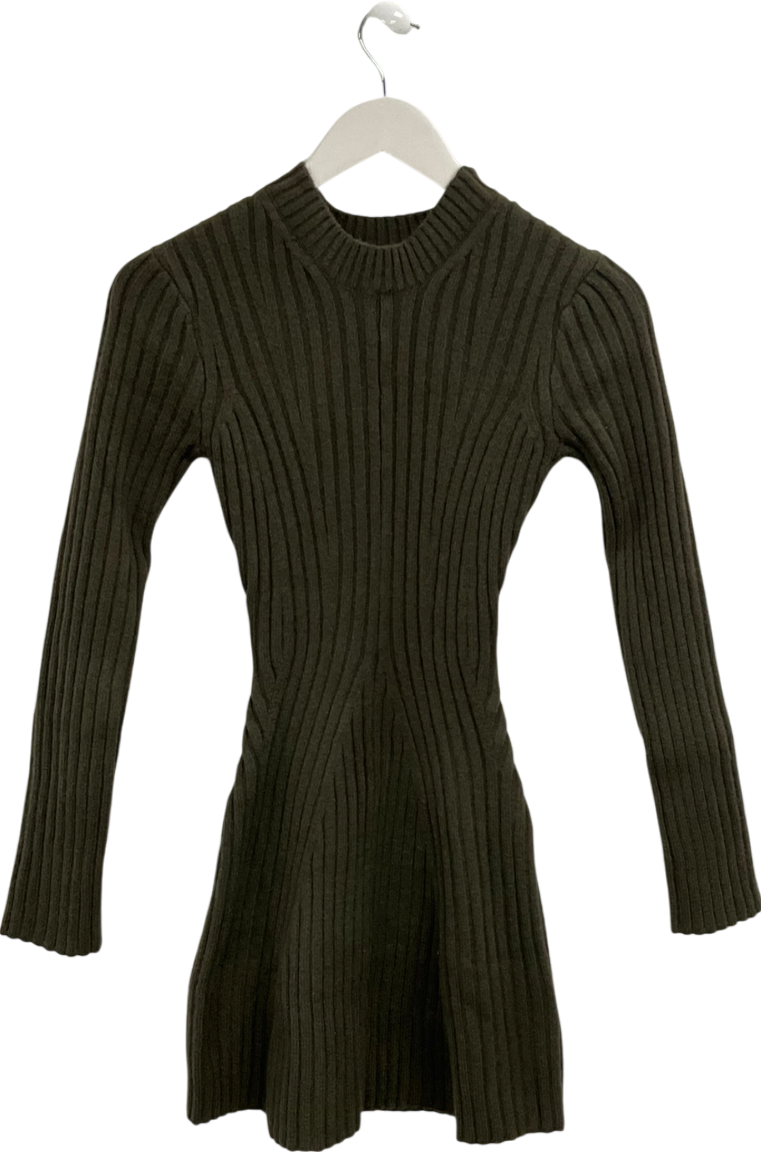 H&M Green Knit Dress UK XXS