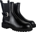 Charles & Keith Black Side Buckle Ridged Sole Chelsea Boots UK 5 EU 38