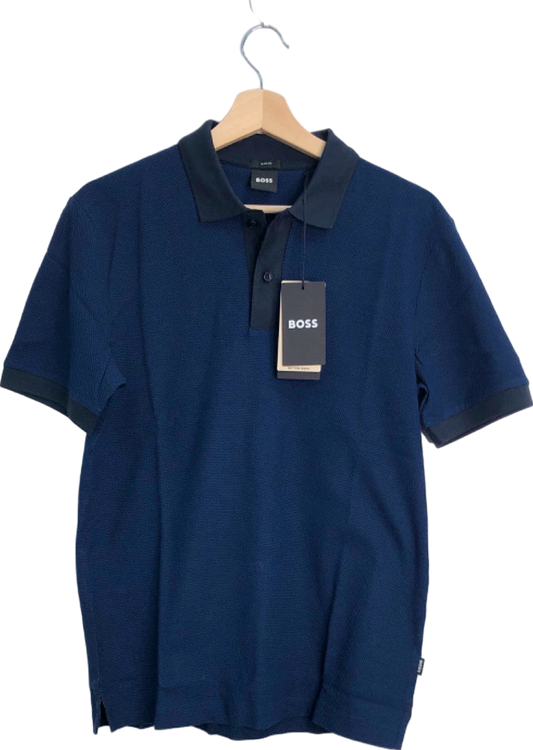 BOSS Navy Slim Fit Polo Shirt UK Size S