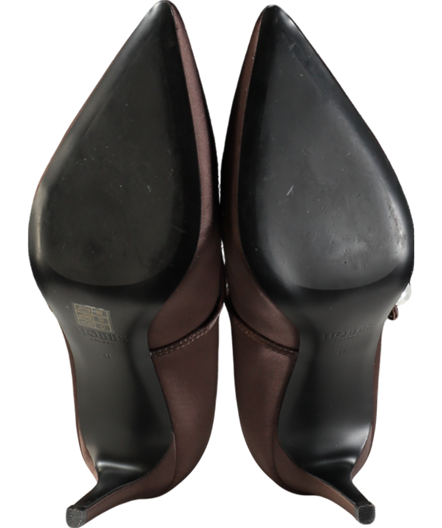 Hobbs Brown Blake Mary Jane Satin Pearl Detail Courts UK 8 EU 41 👠