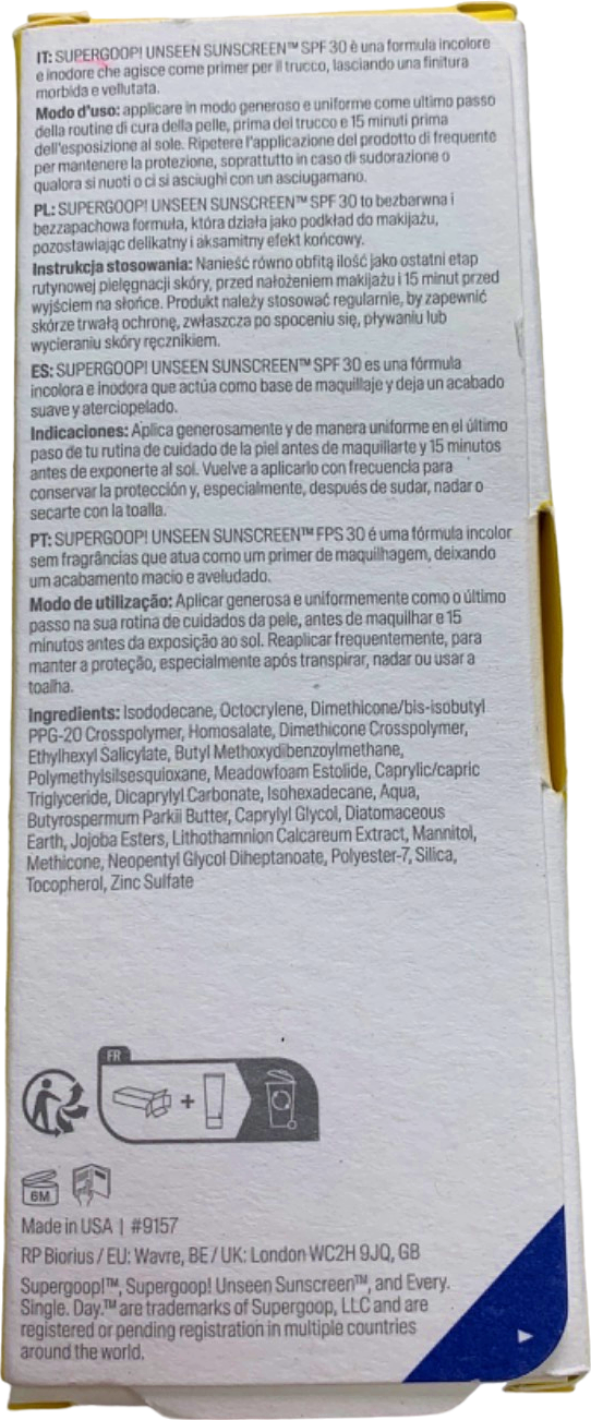 Supergoop! Unseen Sunscreen SPF 30 50ml