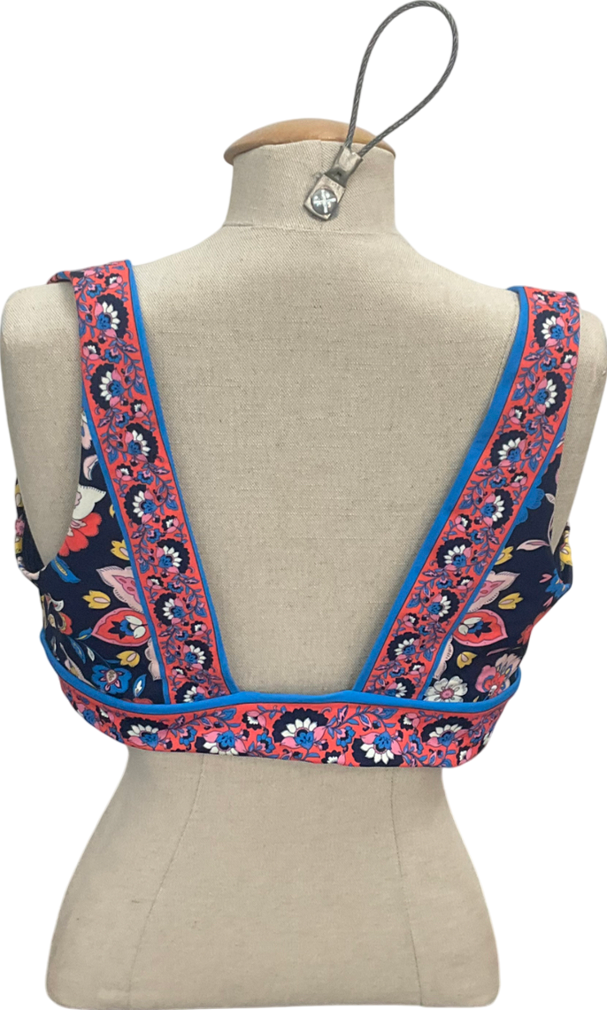 Boden Multicoloured Porto Floral Print Bikini Top UK 18