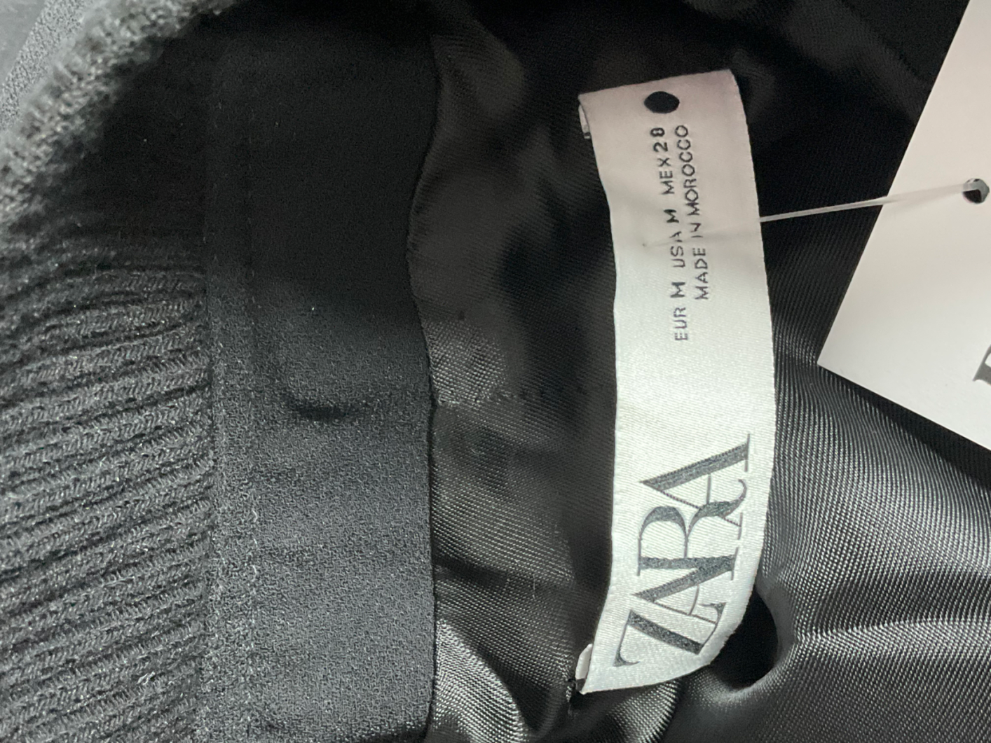 ZARA Black Bomber Jacket With Pockets UK M