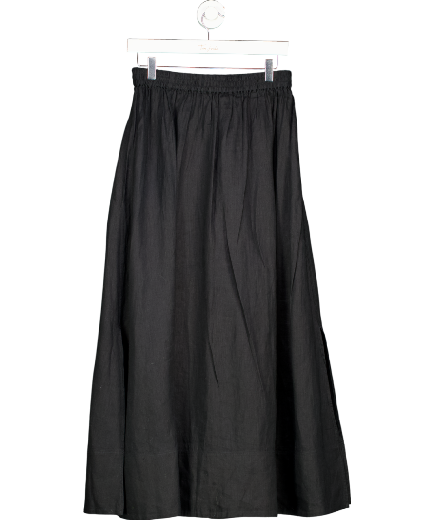 Arket Black Linen Midi Skirt UK 8