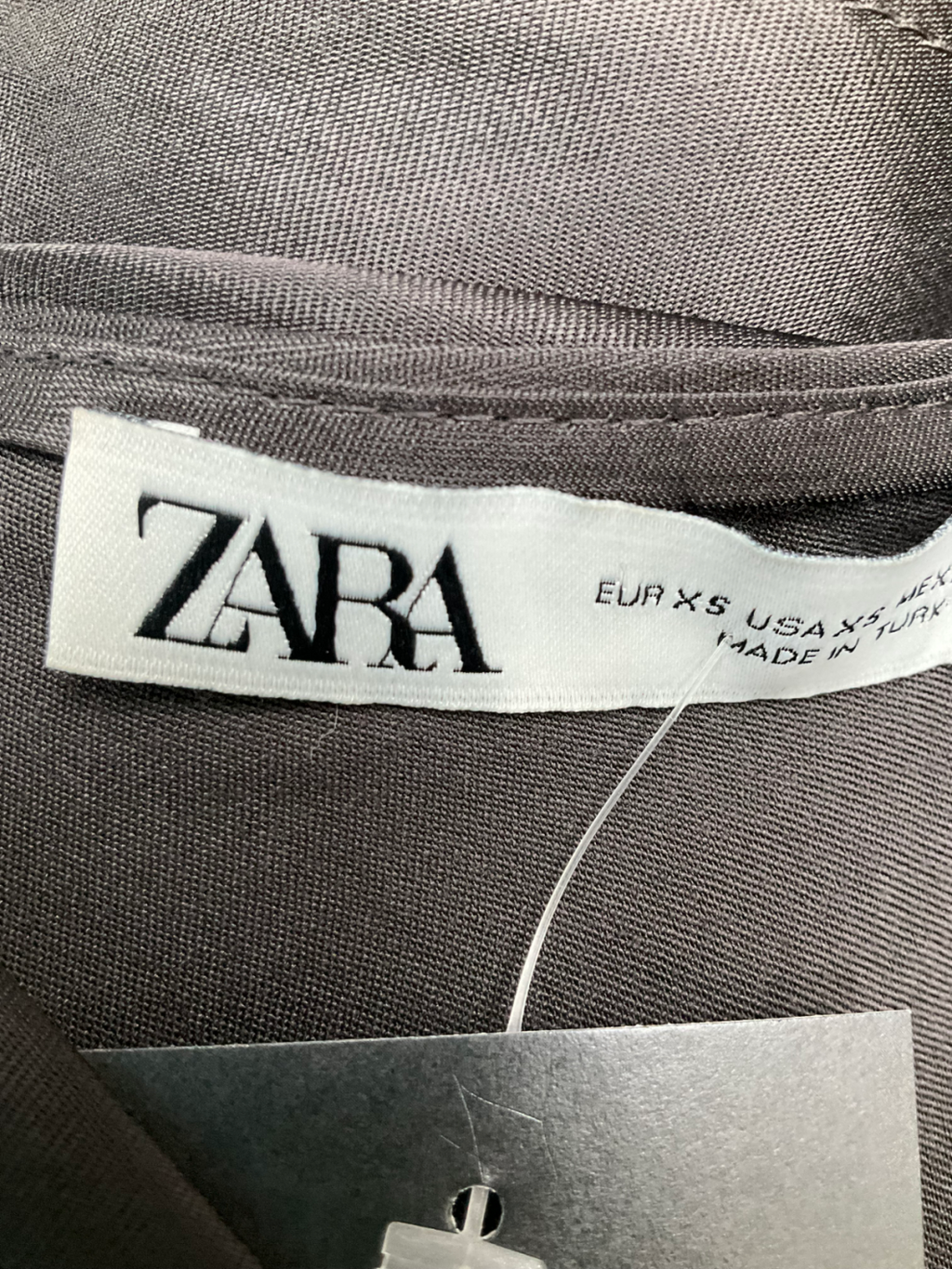 ZARA Black Satin Midi Dress UK XS