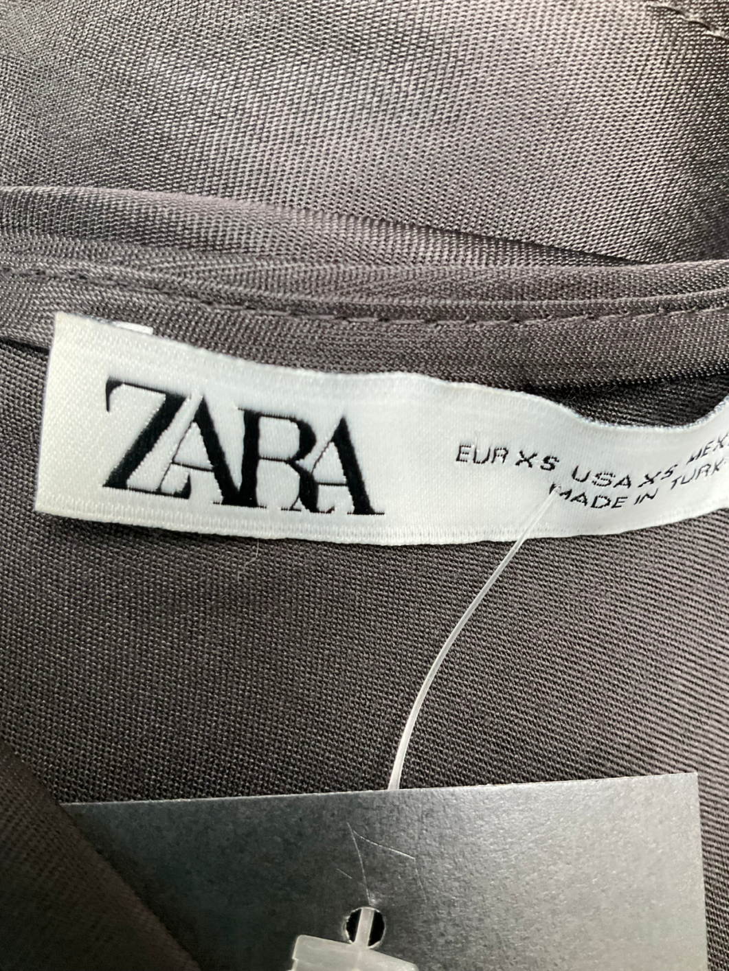 ZARA Black Satin Midi Dress UK XS