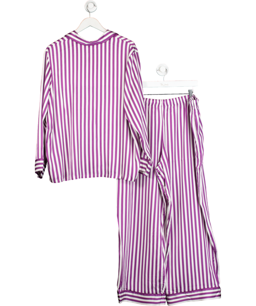M&S Purple The Striped Pyjama Set UK 18