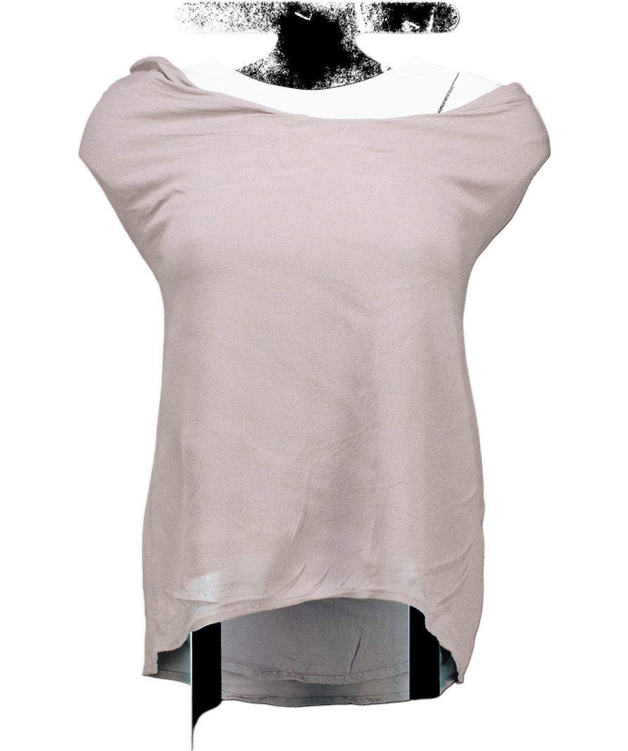 Indah Grey Halter Neck Drape Strappy Top UK XS