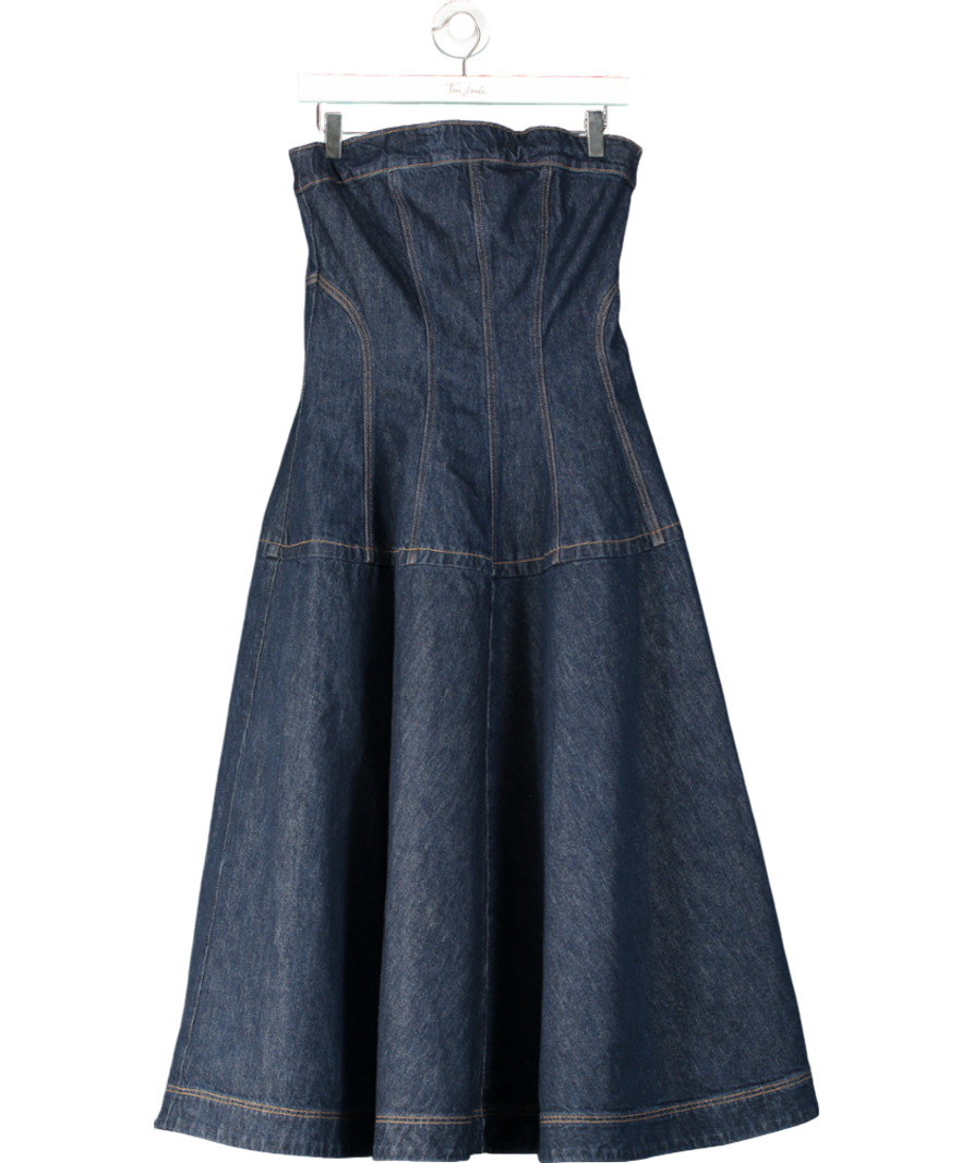 H&M Blue Edition Denim Bandeau Dress UK 8