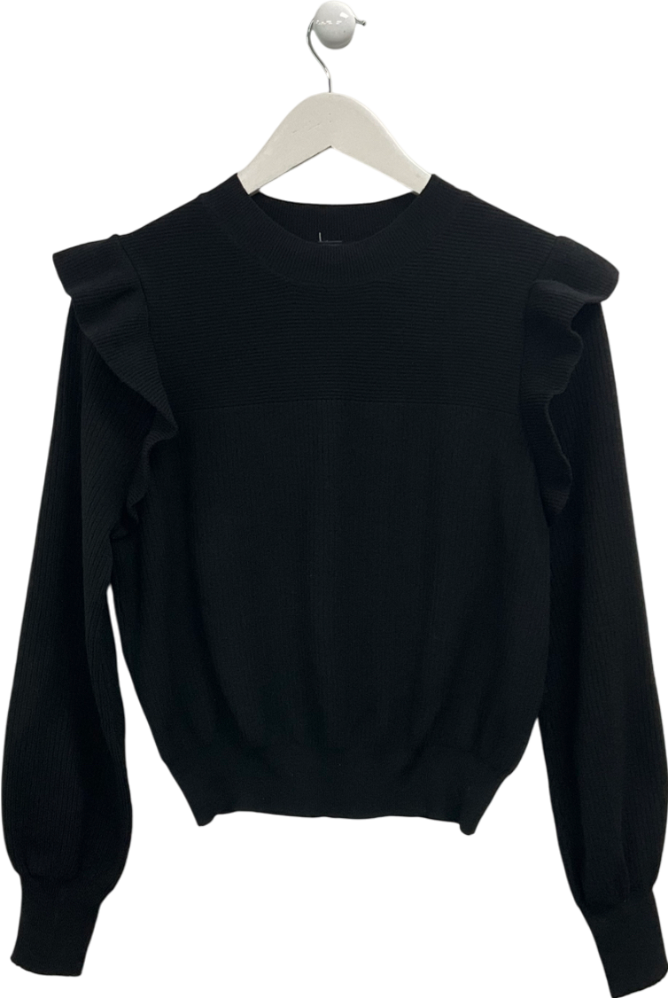 SHEIN Black Frill Jumper UK L