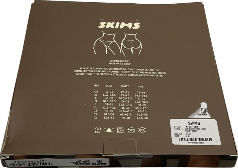 SKIMS Beige Core Control High Waist Brief - Clay UK XS