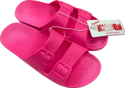 Freedom Moses Pink Bazooka Slide Sandals UK Size 4-5