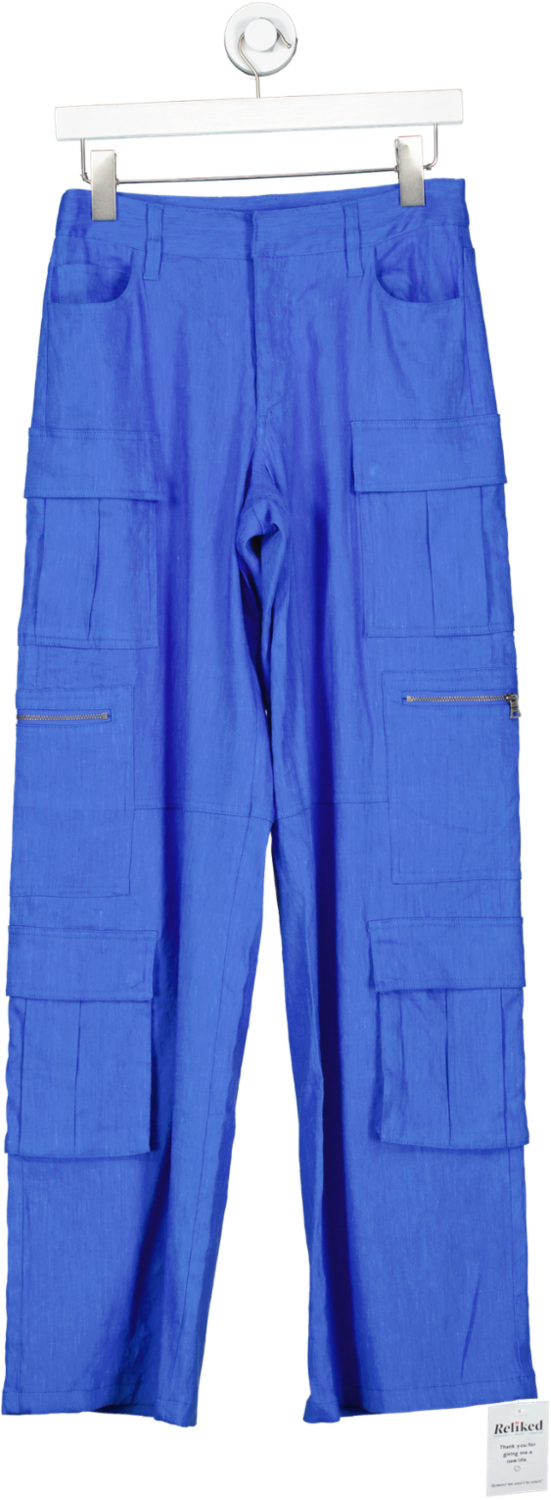 Alice + Olivia Blue Relaxed Cargo Pant UK 6