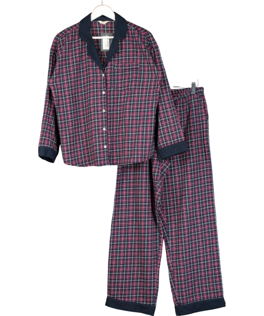 Clementine & Mint Blue The Brushed Cotton Tartan Pyjamas UK S