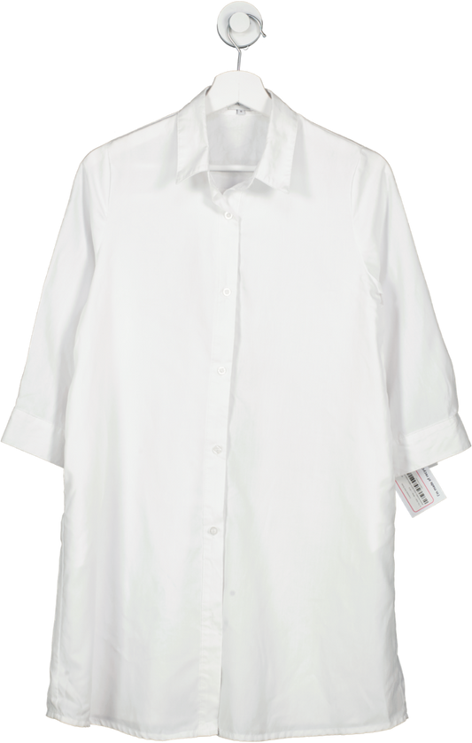 In The Style White Oversized Shirt Dress UK 8