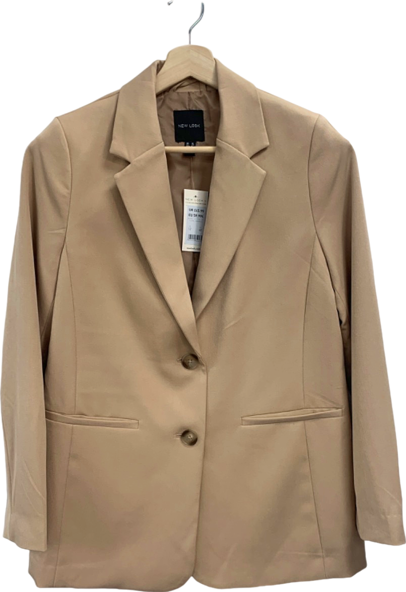 New Look Beige Tailored Blazer UK 12