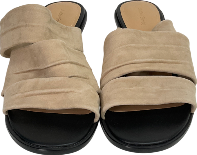 & Other Stories Beige Bead-embellished Leather Mules UK 5 EU 38 👠