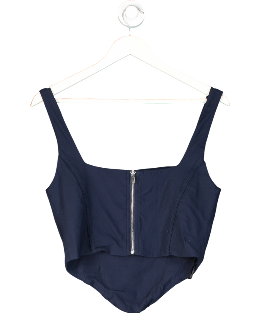 White Fox Blue Bustier Top With Boning UK XL