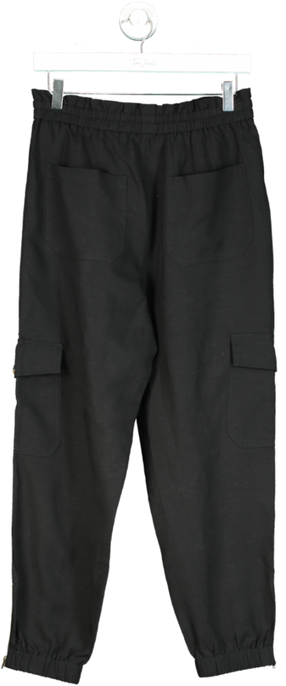 WYSE LONDON Black Anyah Cargo Trouser UK 8